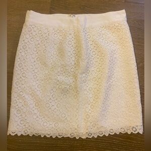 NWOT The Limited White Floral Lace Bride Bachelorette Wedding Summer Skirt 6 S